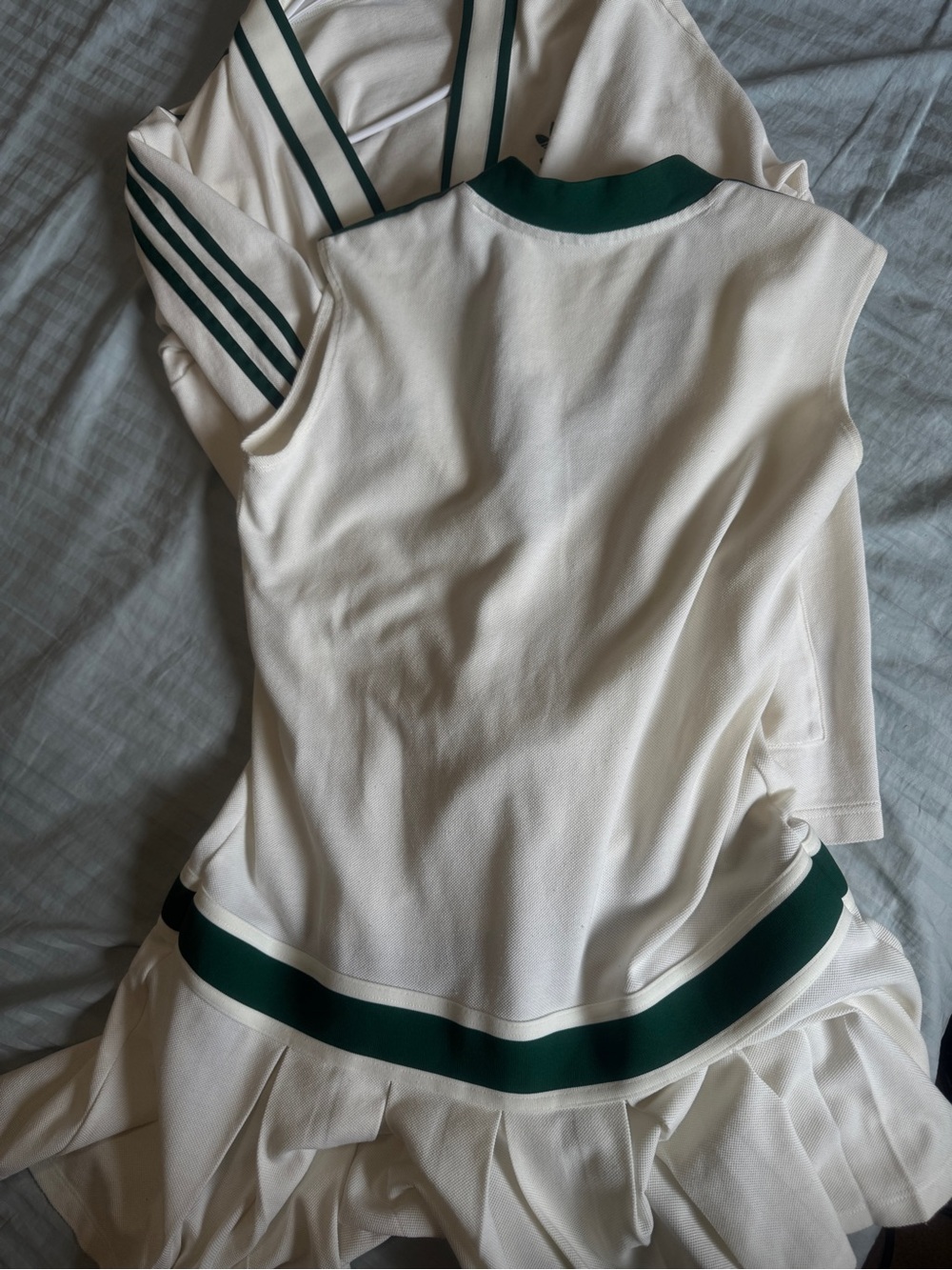 SET of Adidas tennis Luxe Cardigan + Dress off white S/M - Picture 10 of 12
